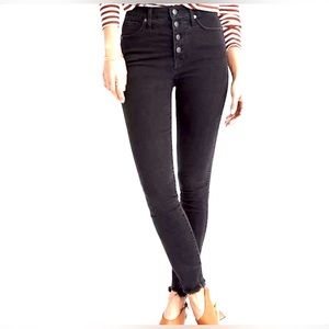 MADEWELL 10” High Rise Skinny 24 Women Jeans in Charcoal Black Girls